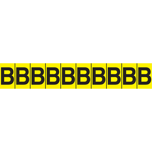 Individual Adhesive Letter Markers, E, 1" H, Black on Yellow Meunier Outillage Industriel