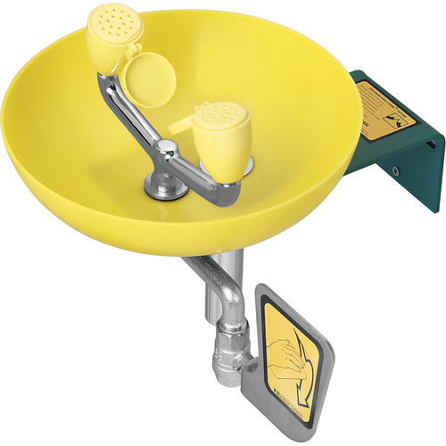 Eye/Face Wash Station, Wall-Mount Installation, Plastic Bowl Meunier Outillage Industriel