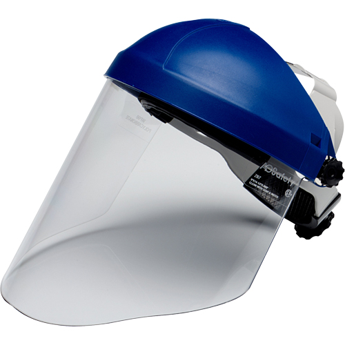 Ratchet Headgear with Faceshield, Polycarbonate, Ratchet Suspension Meunier Outillage Industriel