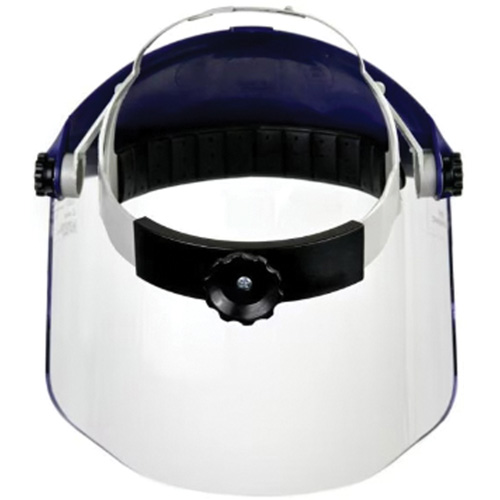 Ratchet Headgear with Faceshield, Polycarbonate, Ratchet Suspension Meunier Outillage Industriel