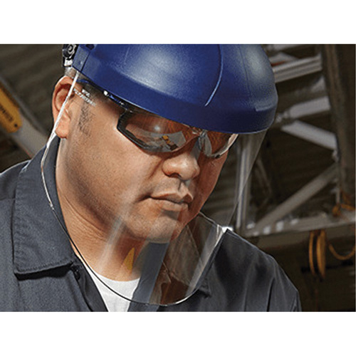 Ratchet Headgear with Faceshield, Polycarbonate, Ratchet Suspension Meunier Outillage Industriel