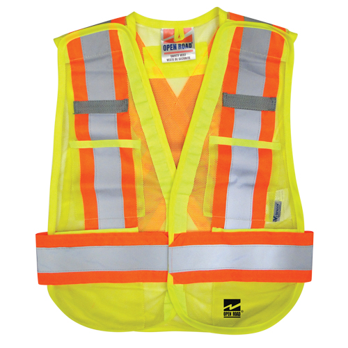 Veste d&eacute;tachable Open Road, Jaune lime haute visibilit&eacute;, Polyester Meunier Outillage Industriel
