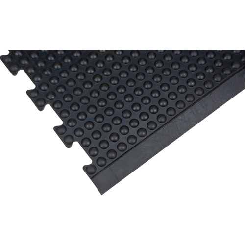 Tapis antifatigue en d&ocirc;me, &agrave; bulles, 3' x 4' x 1/2", Noir, Caoutchouc Meunier Outillage Industriel