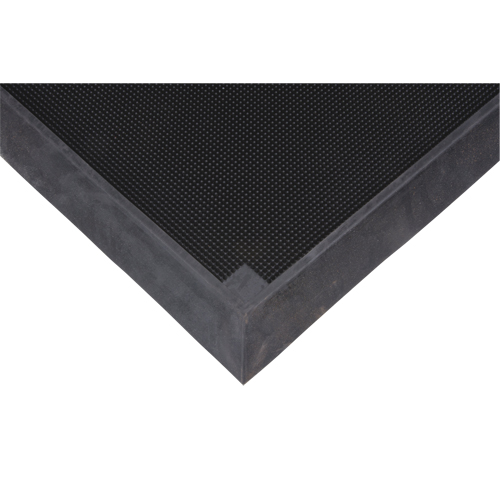 Foot Sanitizing Matting, Rubber, 2-2/3' W x 3-1/4' L x 2-1/2" Thick, Black Meunier Outillage Industriel