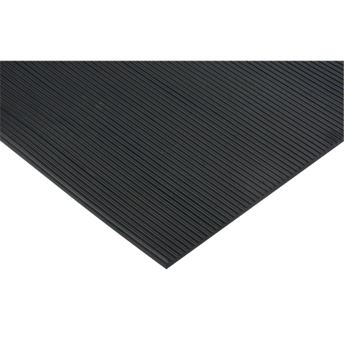 Tapis &agrave; canal &eacute;troit, Couloir, 3' x 12'6" x 1/8", Noir Meunier Outillage Industriel