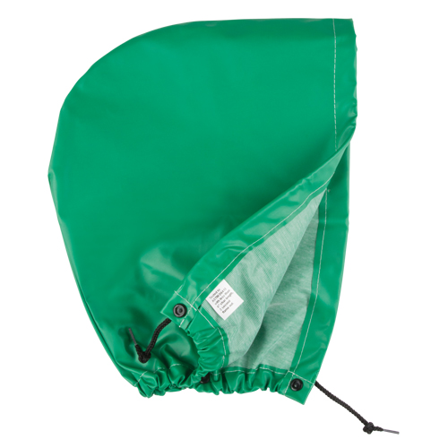 AcidBasicTM Chemical & Acid Resistant Rain Hood, One Size, Green, Polyester Meunier Outillage Industriel
