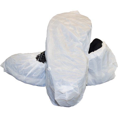 Cast "CPE" Embossed Shoe Covers, Large, Polyethylene, White Meunier Outillage Industriel