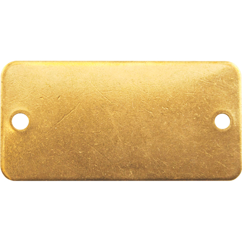 &eacute;tiquettes vierges, Laiton, 2" la x 1" h Meunier Outillage Industriel