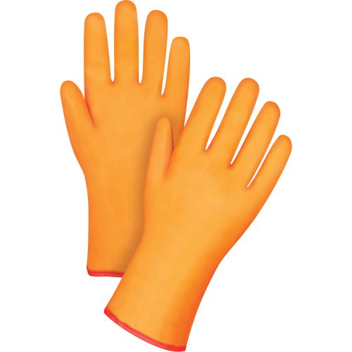 Winter-Lined Chemical-Resistant Gloves, Size Large/9, 12" L, PVC, Foam Fleece Inner Lining, Winter Weight Meunier Outillage Industriel