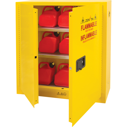 Flammable Storage Cabinet, 24 gal., 2 Door, 43" W x 44" H x 12" D Meunier Outillage Industriel