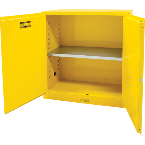 Flammable Storage Cabinet, 30 gal., 2 Door, 43" W x 44" H x 18" D Meunier Outillage Industriel