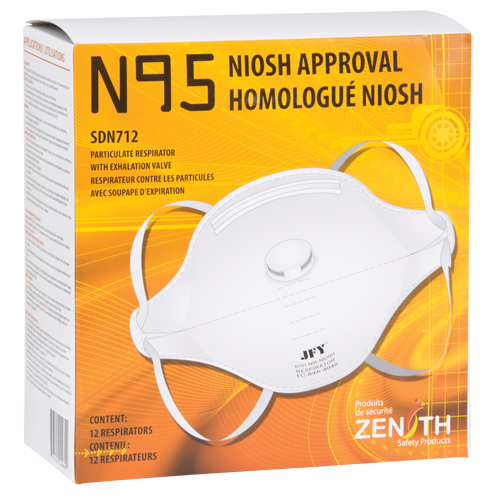 Respirateur contre les particules, N95, Certifi&eacute; NIOSH, Moyen/grand Meunier Outillage Industriel