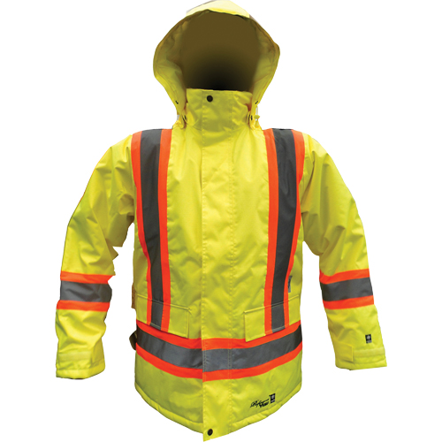 Parka de s&eacute;curit&eacute;, Jaune lime haute visibilit&eacute;, Petit Meunier Outillage Industriel