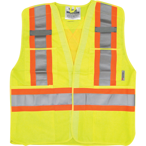 Veste de s&eacute;curit&eacute; pour la circulation, Jaune lime haute visibilit&eacute;, Moyen/Petit, Polyester Meunier Outillage Industriel