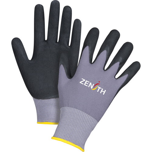 Gants ZX-1 de premi&egrave;re qualit&eacute; compatibles avec les &eacute;crans tactiles, 11/2T-Grand, R&ecirc;vetement Nitrile/Mousse de nitrile, Calibre 15, Enveloppe en Nylon Meunier Outillage Industriel