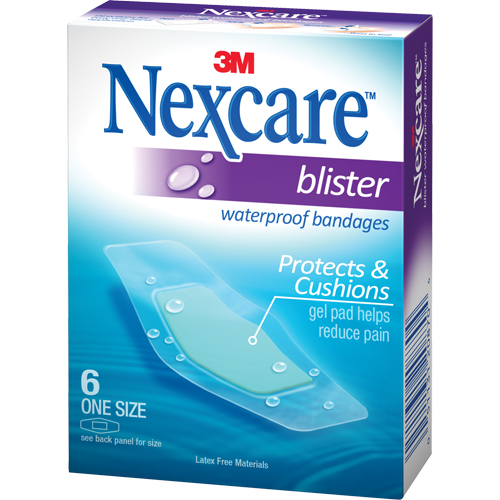 Nexcare Waterproof Blister Bandages, Rectangular/Square, 2-1/4", Plastic, Sterile Meunier Outillage Industriel