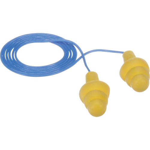 Bouchons d'oreilles pr&eacute;moul&eacute;s E-A-R Ultrafit, Avec cordon, Vrac - Sac en poly, 25 dB NRR, Taille unique Meunier Outillage Industriel