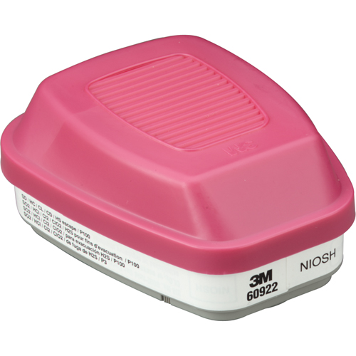 6000 Series Respirator Cartridges, Gas/Vapour Cartridge, Acid Gas/P100 Meunier Outillage Industriel