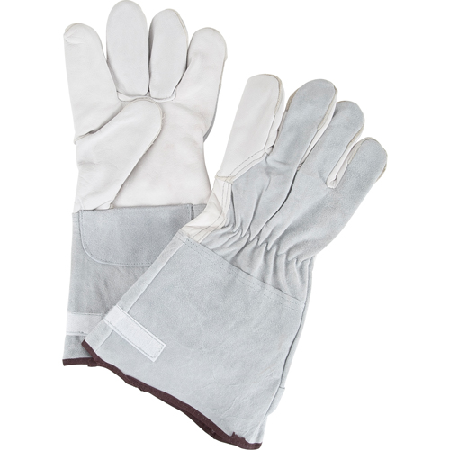 Ultimate Dexterity Winter-Lined Work Gloves, Large, Grain Goatskin Palm, Fleece Inner Lining Meunier Outillage Industriel