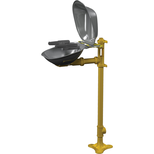 Postes de douche oculaire/faciale Halo, Installation Socle, Bol Acier inoxydable Meunier Outillage Industriel