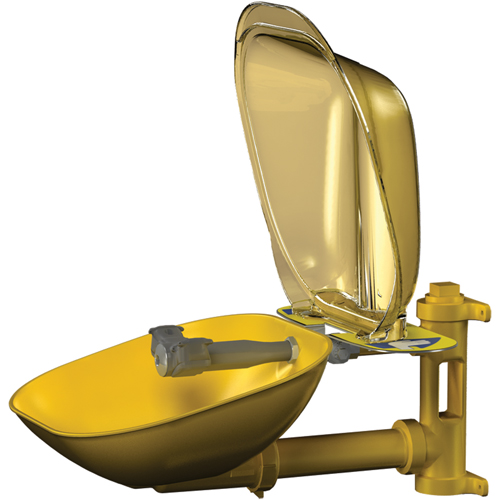 Halo Eyewash Stations, Wall-Mount Installation, Plastic Bowl Meunier Outillage Industriel