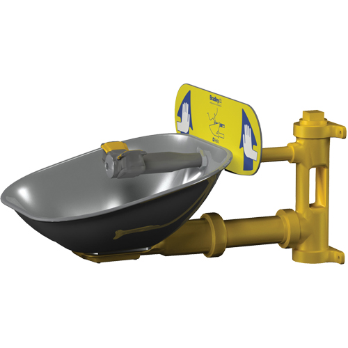 Halo Eyewash Stations, Wall-Mount Installation, Stainless Steel Bowl Meunier Outillage Industriel