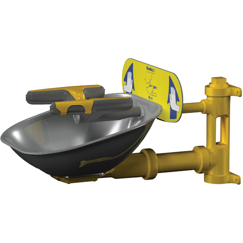 Halo Face/Eyewash Stations, Wall-Mount Installation, Stainless Steel Bowl Meunier Outillage Industriel