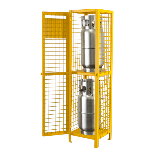 Armoire de s&eacute;curit&eacute; pour cylindres de gaz conforme aux normes de la CSA, nbre de bouteilles: 2, 17" , 17" , 69" , Jaune Meunier Outillage Industriel