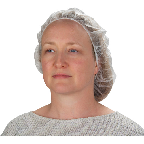 Bonnets bouffants non tiss&eacute;s, Polypropyl&egrave;ne, 21"/Grand, Blanc Meunier Outillage Industriel