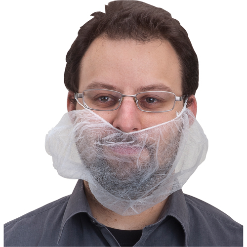 Beard Nets, Polypropylene, White Meunier Outillage Industriel
