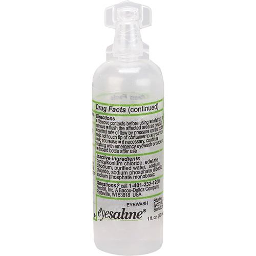 Bouteilles de solution saline pour douche oculaire, Bouteille Plein, 1 oz Meunier Outillage Industriel