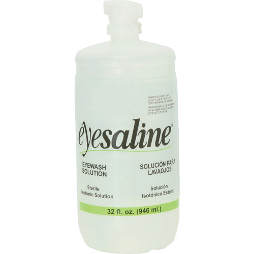 Saline Eyewash Bottles, Full Bottle, 32 oz. Meunier Outillage Industriel