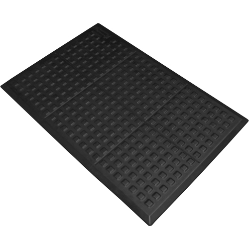 Rejuvenator&reg; Connect No. 502 for Single Workstation, Polyurethane, 2' W x 3' L, 5/8" Thick, Black Meunier Outillage Industriel