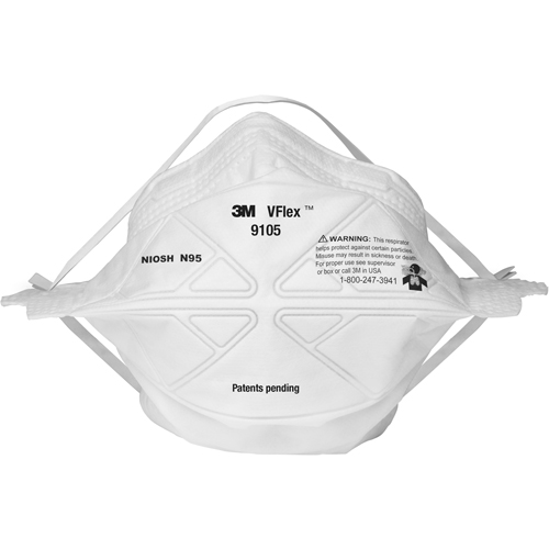 9105S VFlex Particulate Respirators, N95, NIOSH Certified, Small Meunier Outillage Industriel