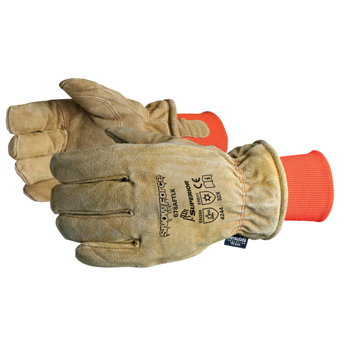 SnowForce Brown Freezer Glove, One Size, Grain Cowhide Palm, Thinsulate Inner Lining Meunier Outillage Industriel