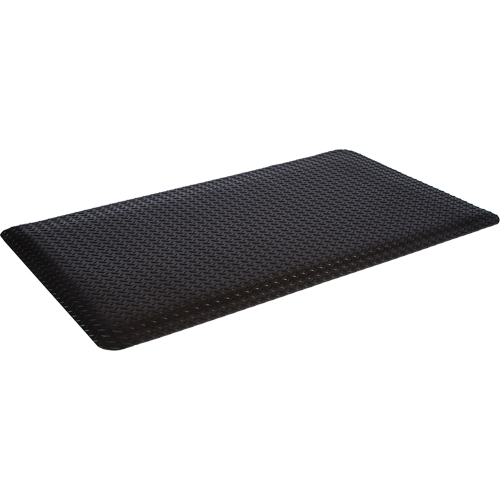 Tapis de style plateforme WD, Losange, 2' x 75' x 5/8", Noir, &eacute;ponge Meunier Outillage Industriel