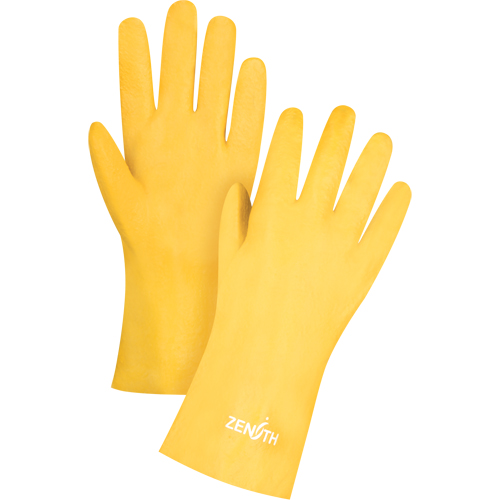 Gants &agrave; fini rugueux et r&eacute;sistants aux produits chimiques, Taille 9, 12" lo, PVC, Doublure en Interlock, 47-mil Meunier Outillage Industriel
