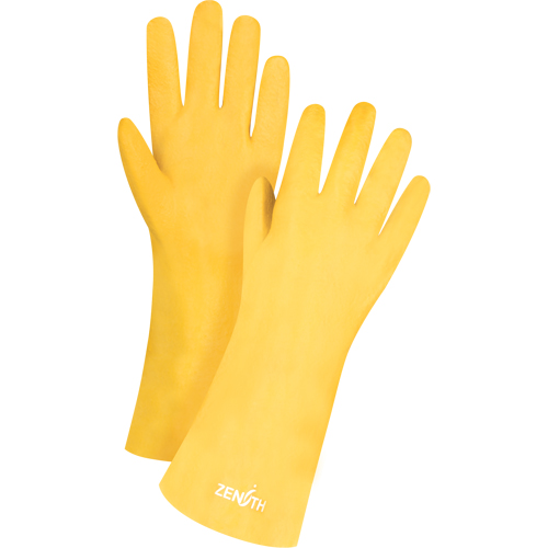 Gants &agrave; fini rugueux et r&eacute;sistants aux produits chimiques, Taille 9, 14" lo, PVC, Doublure en Interlock, 47-mil Meunier Outillage Industriel