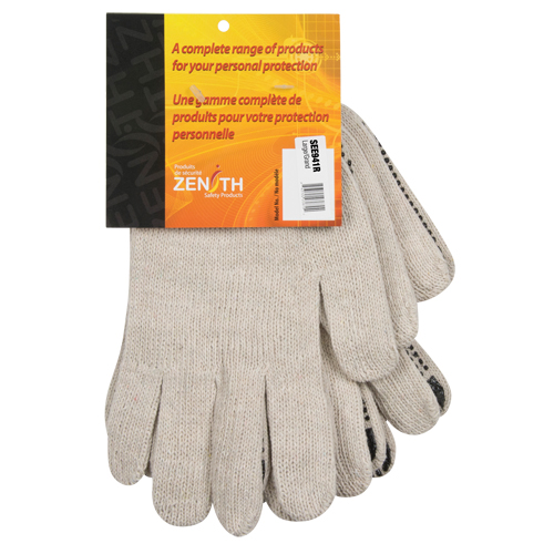 Gants tricot&eacute;s de poids lourd, Poly/coton, Un c&ocirc;t&eacute;, Calibre 7, Grand Meunier Outillage Industriel