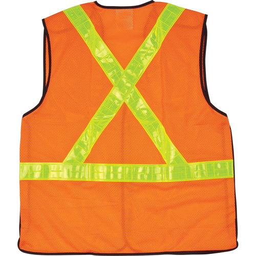 5-Point Tear-Away Traffic Safety Vest, High Visibility Orange, 2X-Large, Polyester Meunier Outillage Industriel