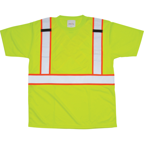 CSA Compliant T-Shirt, Polyester, Large, High Visibility Lime-Yellow Meunier Outillage Industriel