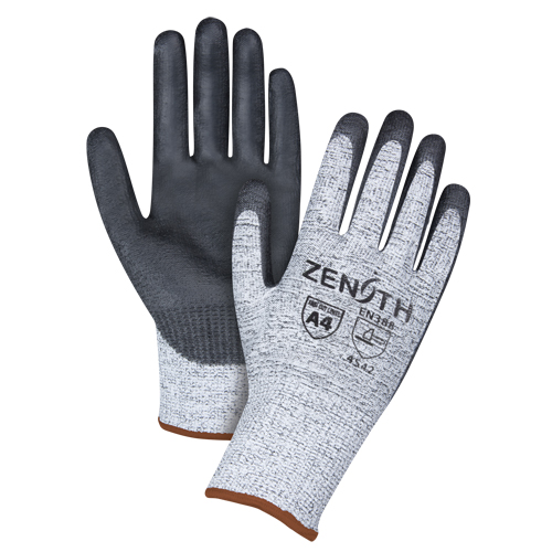 Gants &eacute;lastiques sans coutures r&eacute;sistants &agrave; la coupe, Taille Grand/9, Calibre 13, Rev&ecirc;tement Polyur&eacute;thane, Enveloppe en PEHP, ANSI/ISEA 105 niveau 4/EN 388 niveau 5 Meunier Outillage Industriel