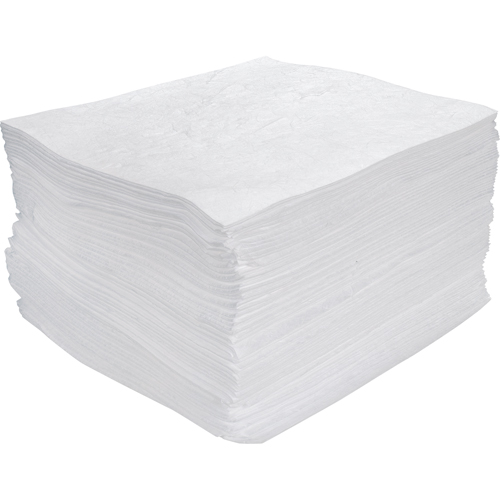 Premium Meltblown Sorbent Pads, Oil Only, 15" x 17", 30 gal. Absorbancy Meunier Outillage Industriel