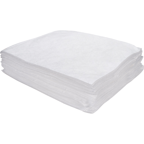 Feuilles absorbantes souffl&eacute;es de premi&egrave;re qualit&eacute;, Huile seulement, 15" x 17", 8 gal. d'absorption Meunier Outillage Industriel