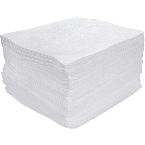 Premium Meltblown Sorbent Pads, Oil Only, 15" x 17", 25 gal. Absorbancy Meunier Outillage Industriel