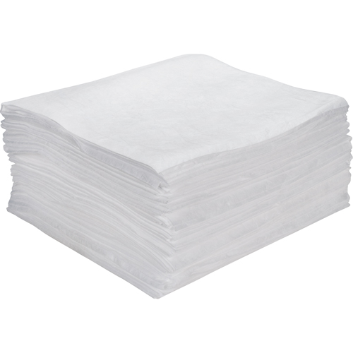 Premium Meltblown Sorbent Pads, Oil Only, 15" x 18", 15 gal. Absorbancy Meunier Outillage Industriel