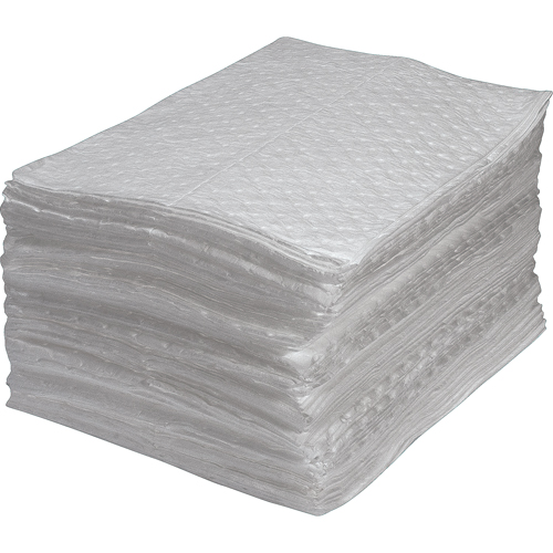 Premium Fine Fibre Sorbent Pads, Oil Only, 15" x 17", 30 gal. Absorbancy Meunier Outillage Industriel