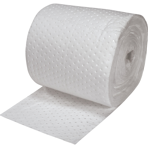 Feuilles absorbantes en fibres fines de premi&egrave;re qualit&eacute;, Lourd, 150' lo x 15" la, Absorption 25 gal. Meunier Outillage Industriel