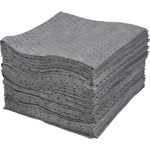 Feuilles absorbantes lamin&eacute;es (SMS) de premi&egrave;re qualit&eacute;, Universel, 15" x 17", 30 gal. d'absorption Meunier Outillage Industriel