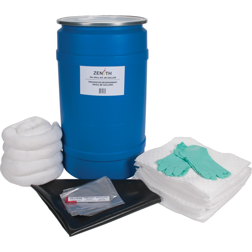 Shop Spill Kit, Oil Only, Drum, 30 US gal. Absorbancy Meunier Outillage Industriel